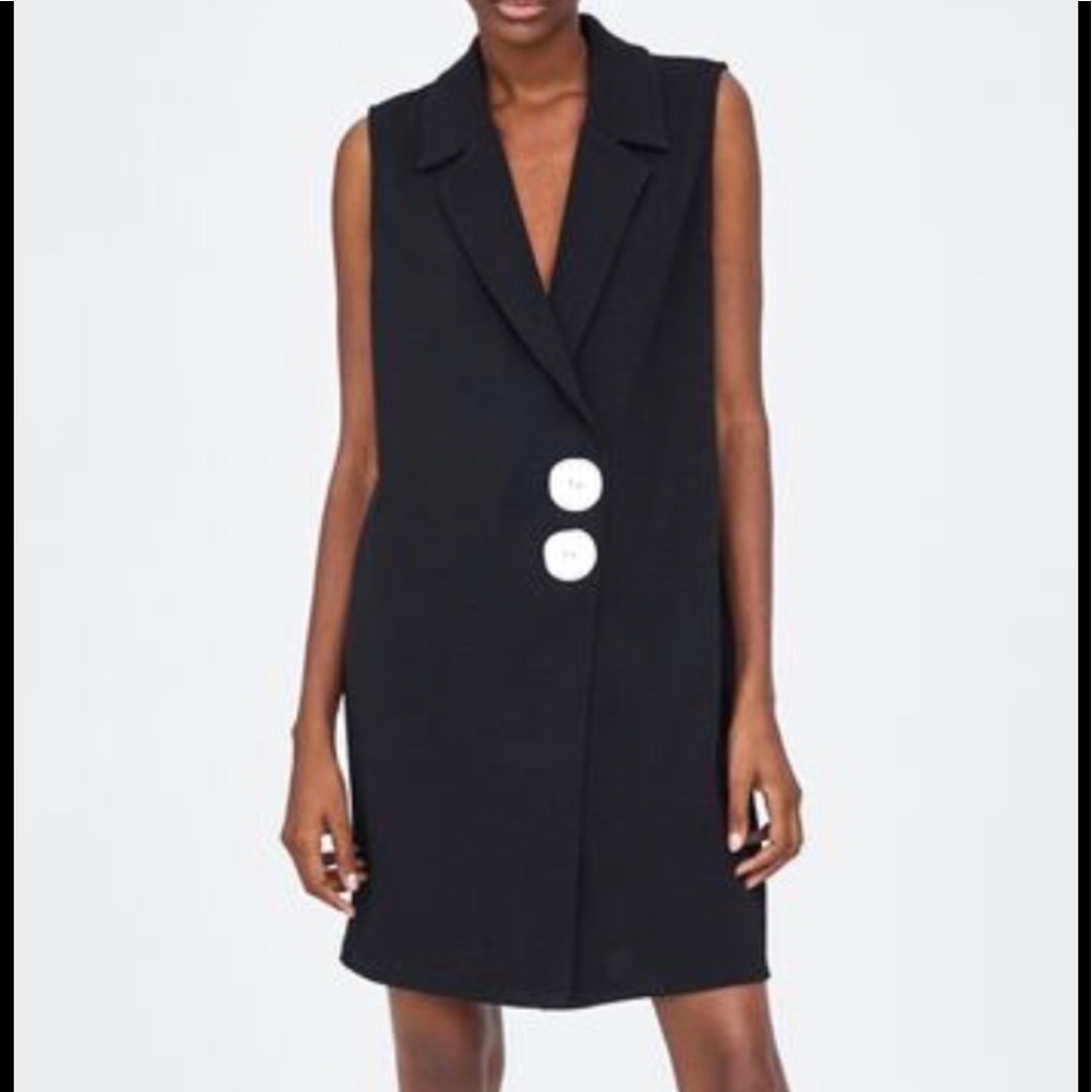 Zara Vest Dress with Buttons